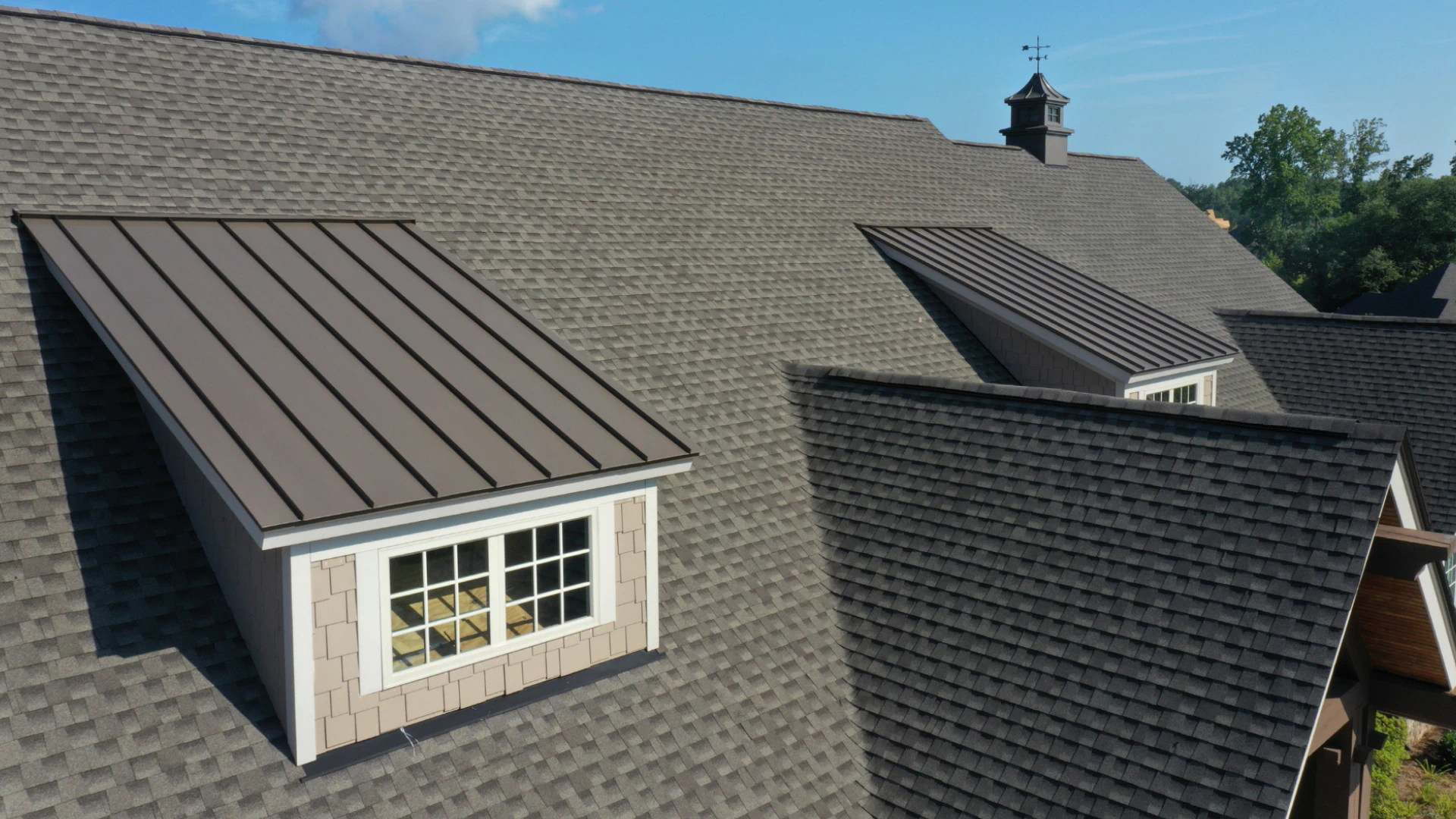 gray asphalt roof for home